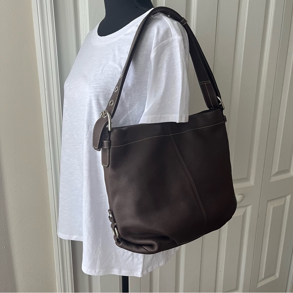 Coach Brown Leather Shoulder Bag Excellent Condition